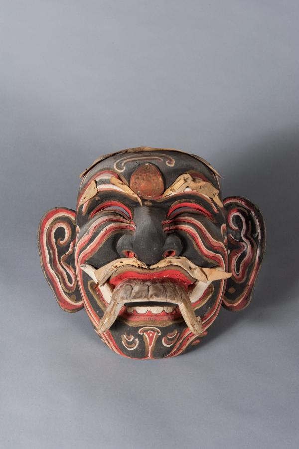 Carved and Painted Wooden Mask of Jero Gede