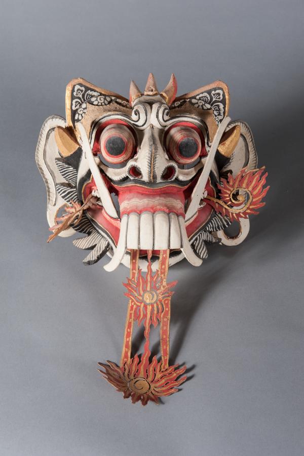 Carved and Painted Wooden Mask of Rangda