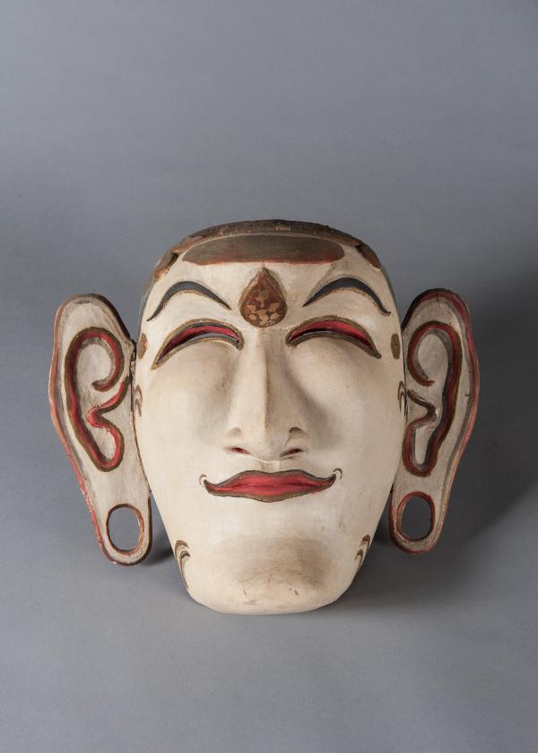 Carved and Painted Wooden Mask of Jero Luh
