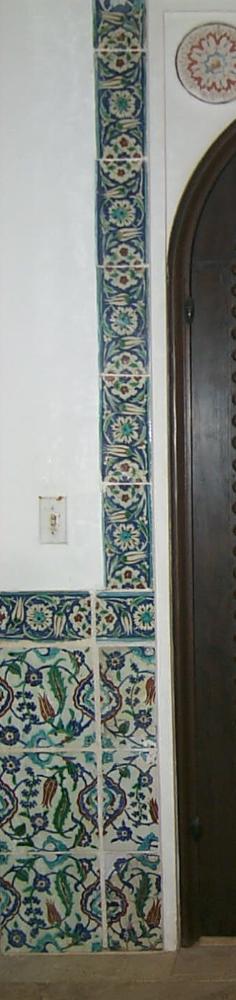 Polychrome Iznik Tile Border with Floral Motifs